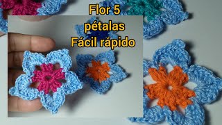 Flor, (cinco pétalas) fácil rápido passo a passo