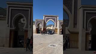 Walking at Rcif square in the medina of Fes