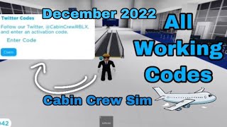 All Working Codes In Cabin Crew Simulator (December 2022) (Roblox)