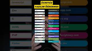 ücretsiz yazılım öğrenmek, kodlama öğrenebileceğin websiteler