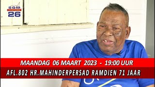 AFL 802 HR MAHINDERPERSAD RAMDIEN 71 JAAR