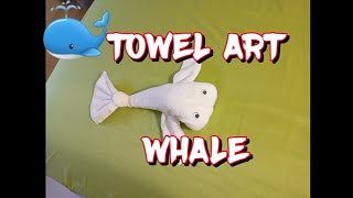 HOW TO MAKE A TOWEL ART WHALE