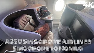 Singapore Airlines Business Class in 2023 | Airbus A350 from Singapore to Manila