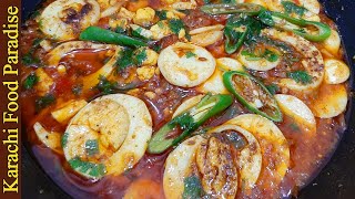 Eggs Curry Recipe | Eggs Recipe | Dinner Recipe | Karachi Food Paradise |