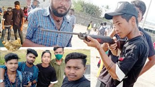 firing air gun first time  in Chennai Marina beach #bpkvlogs  please subscribe to my channel friend