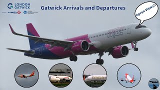 London Gatwick Airport Plane Spotting | Strong Winds | Apron Views