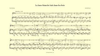 La lune blanche luit dans les bois - Fauré - accompaniment - Eb major