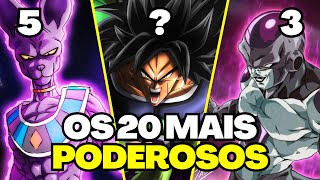 TOP 20 VILÕES MAIS FORTES DE DRAGON BALL SUPER