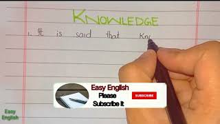 Knowledge || 10 Lines Essay on Knowledge || Knowledge is Power