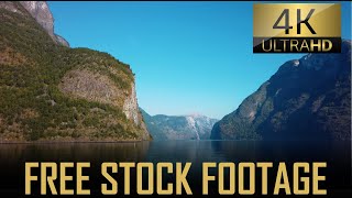 Aurlandsfjord, Norway | Royalty Free Stock Footage 4K | No Copyright | Free Download