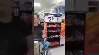 Black woman approaches her husband girlfriend in Walmart