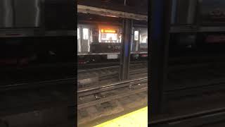 MTA (C) train leaves Canal Street