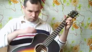 Messing with Hohner ER1 parlor guitar, Norwegian Wood (by The Beatles)