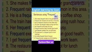 Meaning of Frequent with example sentence #shorts #english #englishlearning