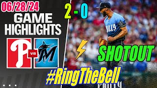 Philadelphia Phillies vs Miami Marlins [FULL GAME] 06/28/24 | Phillies finished with a SHOTOUT 🔥🔥