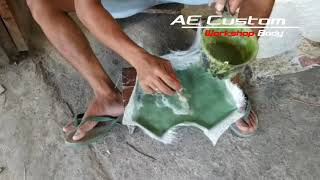 Tutorial membuat cetakan body fiber bahan fiber glass.  PART #3.  SELESAI