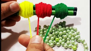 superb hand embroidery pencil flower trick #sanahandstitch