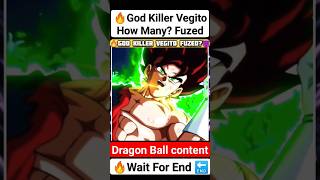 🔥GOD Killer💯 Ultra Vegeto How Many Fuzed ? in manga 🔚 #comics #like #anime #dbs #goku #vegeta #dbz