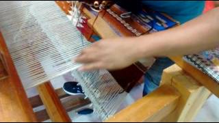 Pedal loom / Telar de pedal used in Oaxaca, Mexico by master weavers