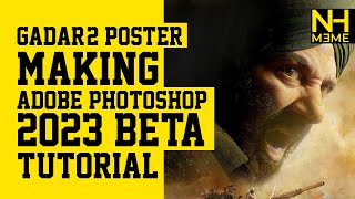 Gadar-2 poster making adobe Photoshop 2023 beta #gadar2 #gadar2trailer