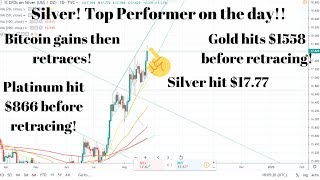 Silver smashes Resistance! Silver outperforms gold on the day! Bitcoin pumps to $10600!