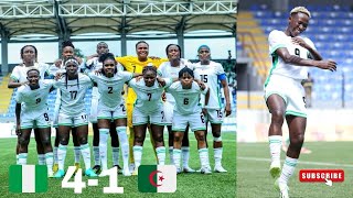 Nigeria Super Falcons 4 -1 Algeria -GOALS AND HIGHLIGHTS- PITCHSIDE POV- 2024 International Friendly