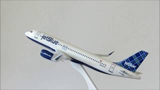 Product Video Skymarks JetBlue A320 Tartan 1/150 Scale with Stand