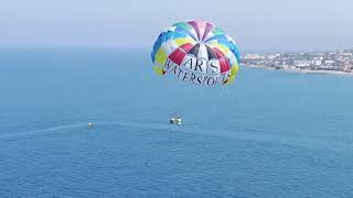 Parasailing drone footage from Aris Water Sports!🌊🪂