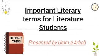 Important Literary terms for Literature students#importantvideo#literaturelover#youtube#literature