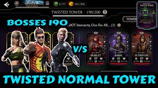 Mk Mobile | Twisted Tower | Battle 190 Bosses | Beat By Gold Team