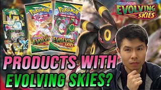 EVOLVING SKIES: Which Tins/Collection Box Products Have Evolving Skies Booster Packs?