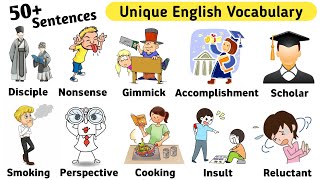 Unique Useful Vocabularies |⭐45+ Sentences  | English Vocabulary With Examples And Pictures