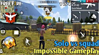 Solo vs squad Pargatory Map🔥 Impossible 😈 Gameplay in -Garena in free