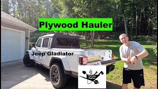 How to Haul Plywood - Drywall in a Jeep Gladiator - 4x8 sheets