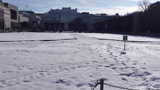 Mirabell Palace Gardens in Winter Snow, Salzburg, Austria #salzburg #austria #mirabell