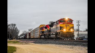 BNSF and CP Action on a wet Thursday Afternoon