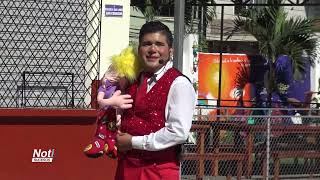 Papuchi El Pasayo en celebración del Día del Niño en la escuela San José