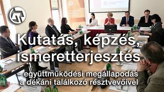 Kutatás, képzés, ismeretterjesztés