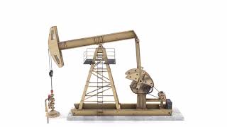 Oil Pumpjack Animated 3 Low-poly 3D model