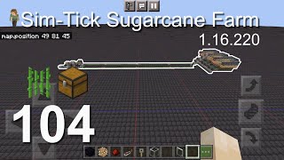 Minecraft Bedrock Tutorials(104) - How to build a Sim-Tick Sugarcane Farm (1.16.220)