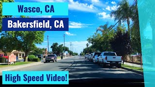 Wasco, CA to Bakersfield, CA - High Speed Driving Video Time Lapse