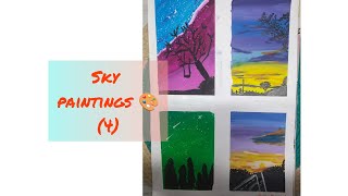 Sky paintings(4) 🎨✨|Pavitra's creative mind ❤️#painting #artist #pcm#art #paint #share