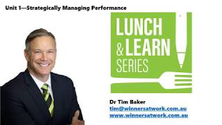 Strategically Managing Performance