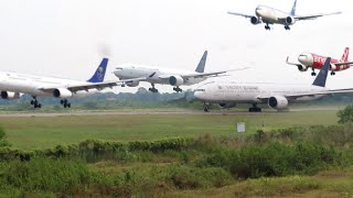 LANDING BANDARA KERTAJATI, PESAWAT BERBADAN BESAR SAUDIA AIRLINES, PLANE SPOTTING KERTAJATI