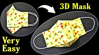 How To Make Very Easy 3D Face Mask Sewing Tutorial Video 😷