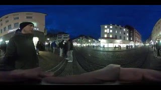 2016 VR 360° Freiburg Bertholdsbrunnen - Urbos fährt ein