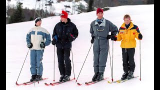 My brothers💖William and Harry and me & my cousin Zara and friend💖and Daddy💖Charles we love skiing⛷️💖