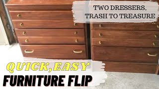 Quick, Easy dresser makeover|furniture flip