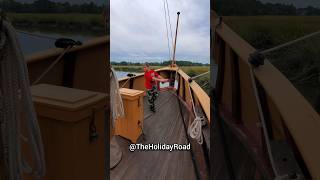 Steering an old ship. #shorts #ship #boat #charleston