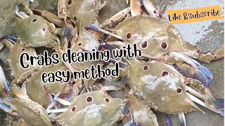 How to clean crabs / easy way to clean crabs at home  / Cleaning crabs